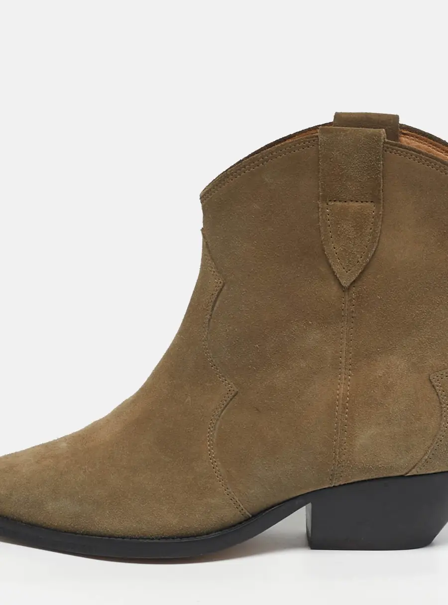 Isabel Marant Dewina Size 36 Olive Green Suede Ankle Boots