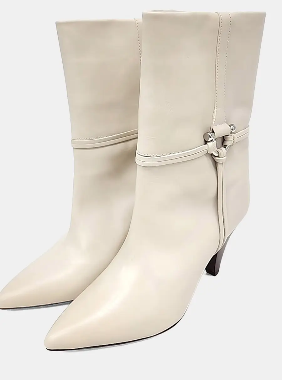 Isabel Marant Ankle Ivory Leather Boots EU 37