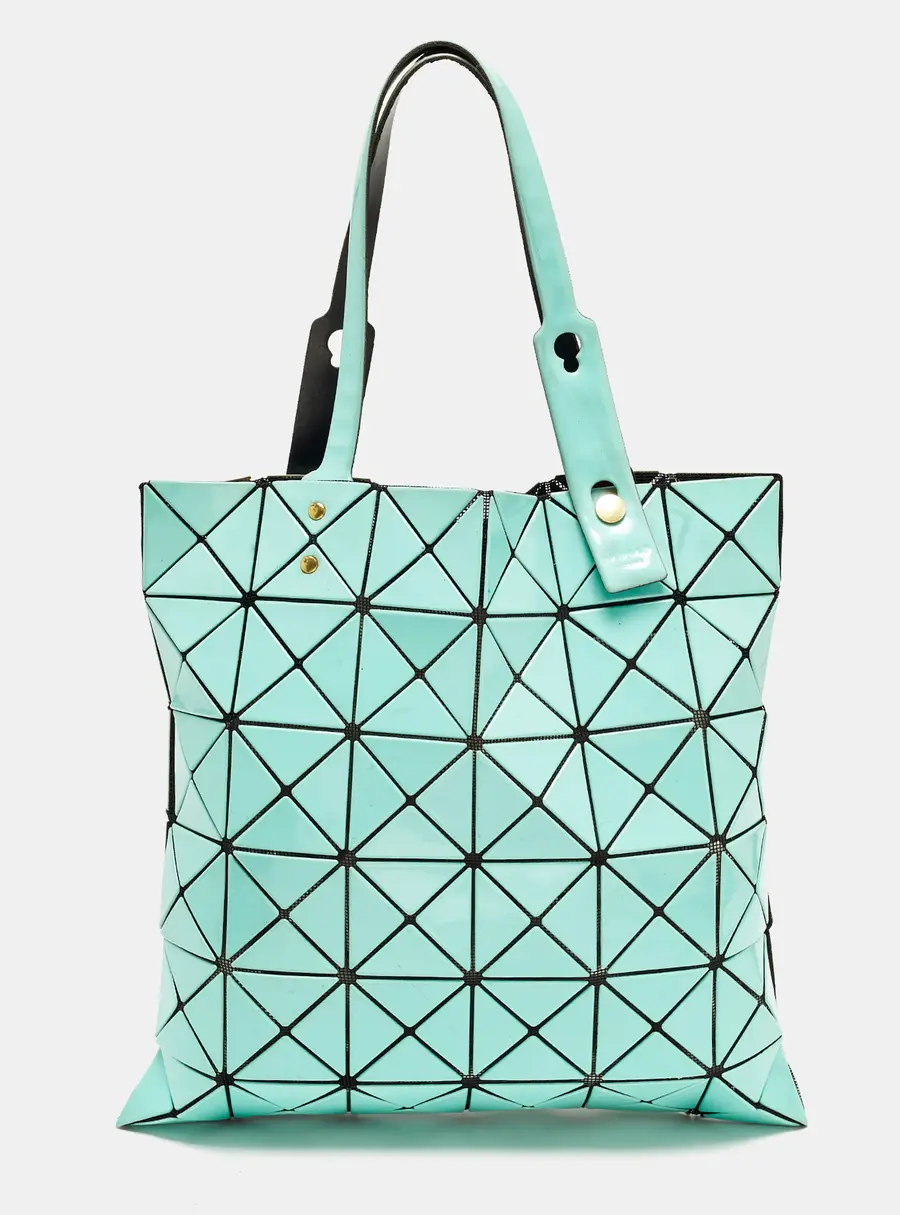 Issey Miyake Bao Bao Turquoise PVC and Mesh Nylon Tote