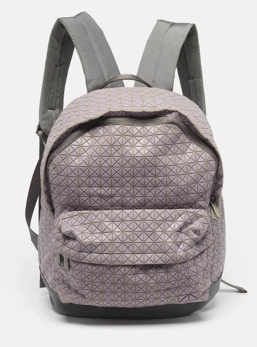 Issey Miyake Bao Bao Lilac/Grey Mesh and Vinyl Backpack