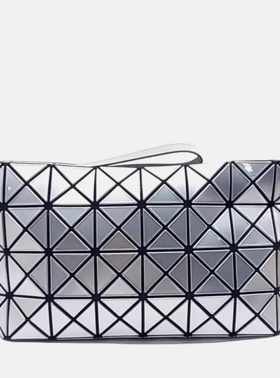 Issey Miyake Bao Bao Grey Lucent PVC Clutch Bag