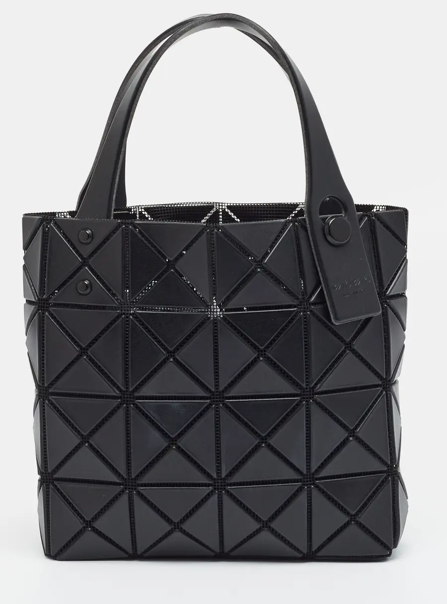 Issey Miyake Bao Bao Mini Black Mesh and Vinyl Tote
