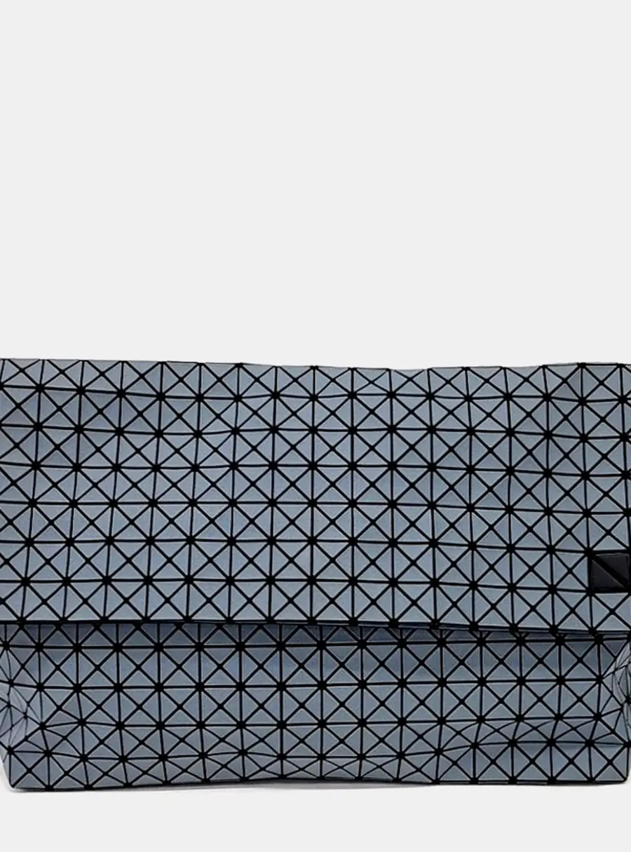 Issey Miyake Grey Leather Bao Bao Clutch