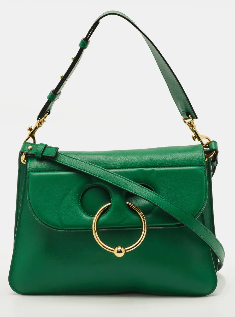 J.W.Anderson Pierce Medium Green Leather Shoulder Bag