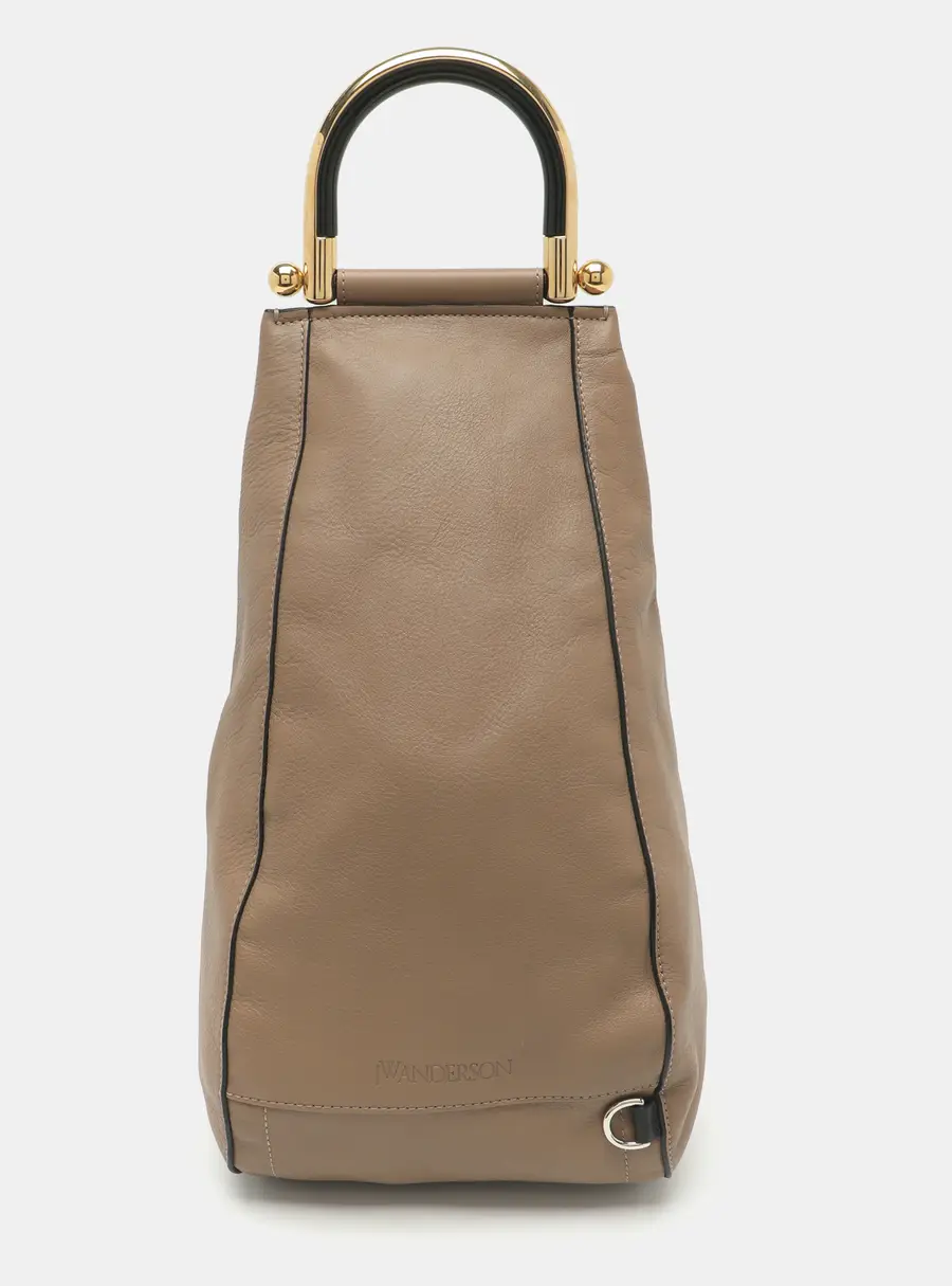 J.W.Anderson Sling One Shoulder Beige Leather Backpack
