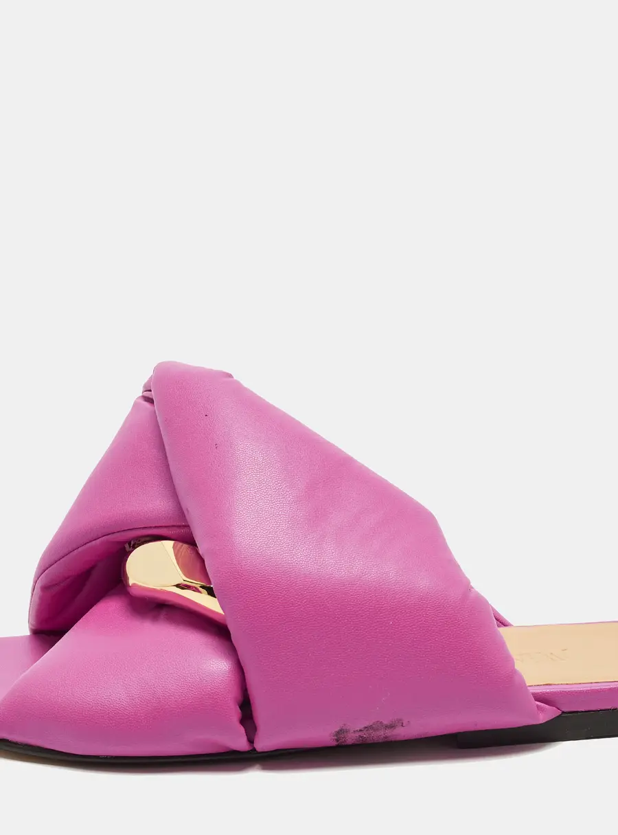 J.W.Anderson Twist Size 36 Purple Leather Flat Slides