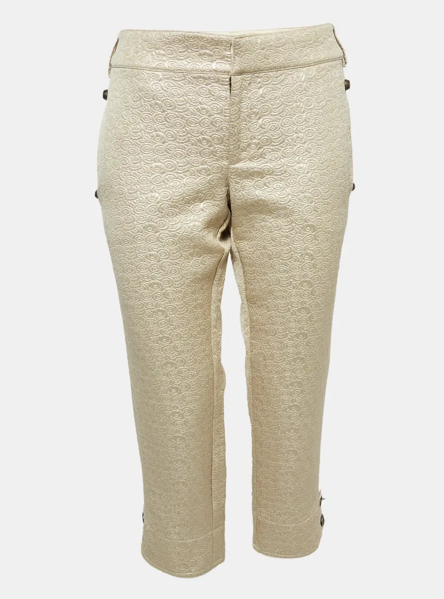 Just Cavalli Gold Jacquard Pants L