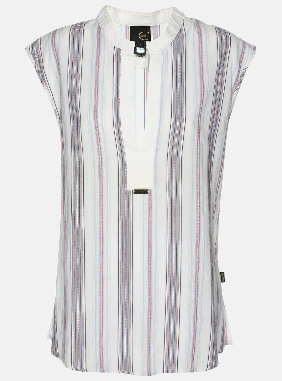 Just Cavalli Multicolor Striped Cotton Top XL