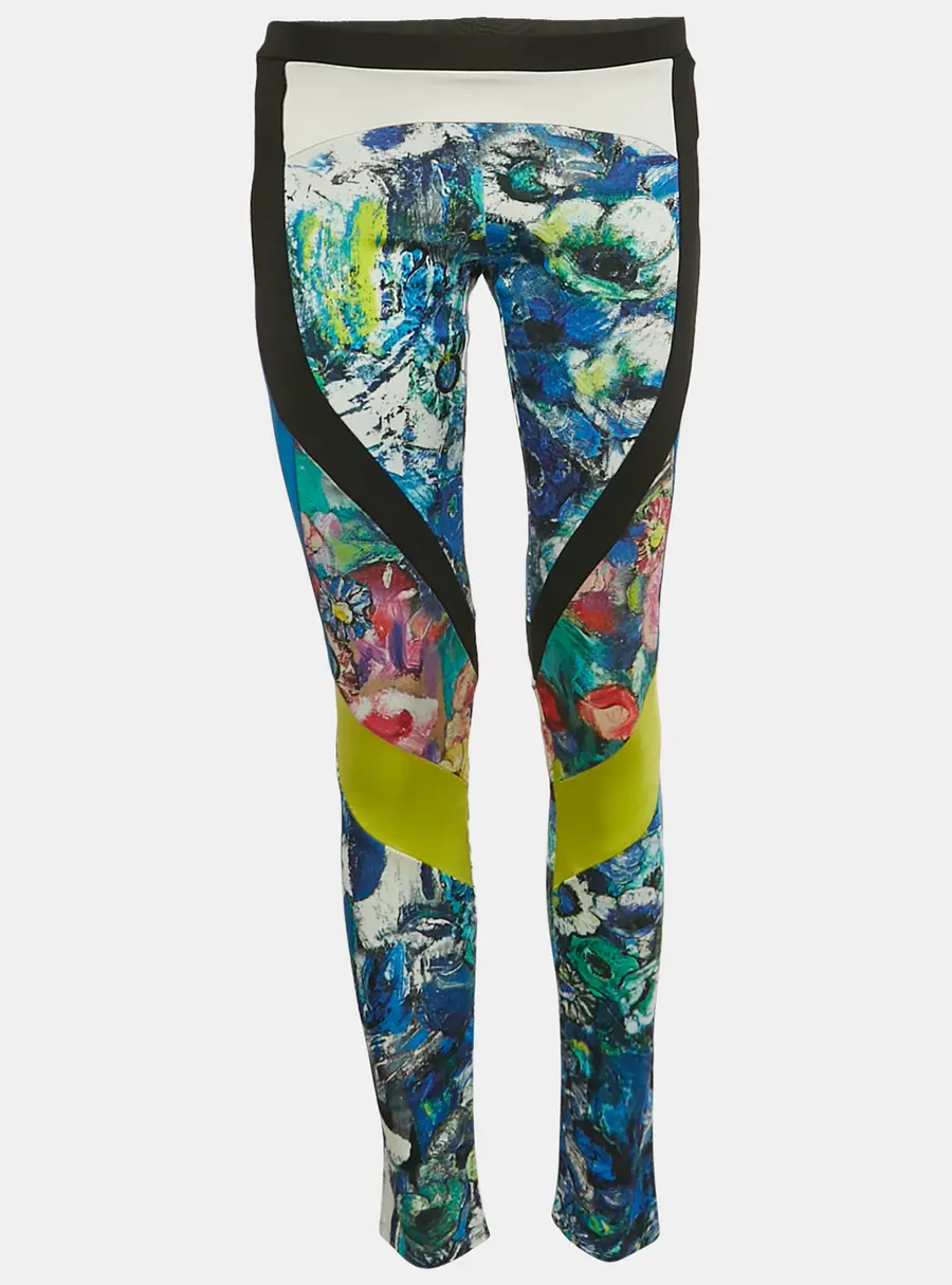Just Cavalli Multicolor Printed Jersey Leggings M