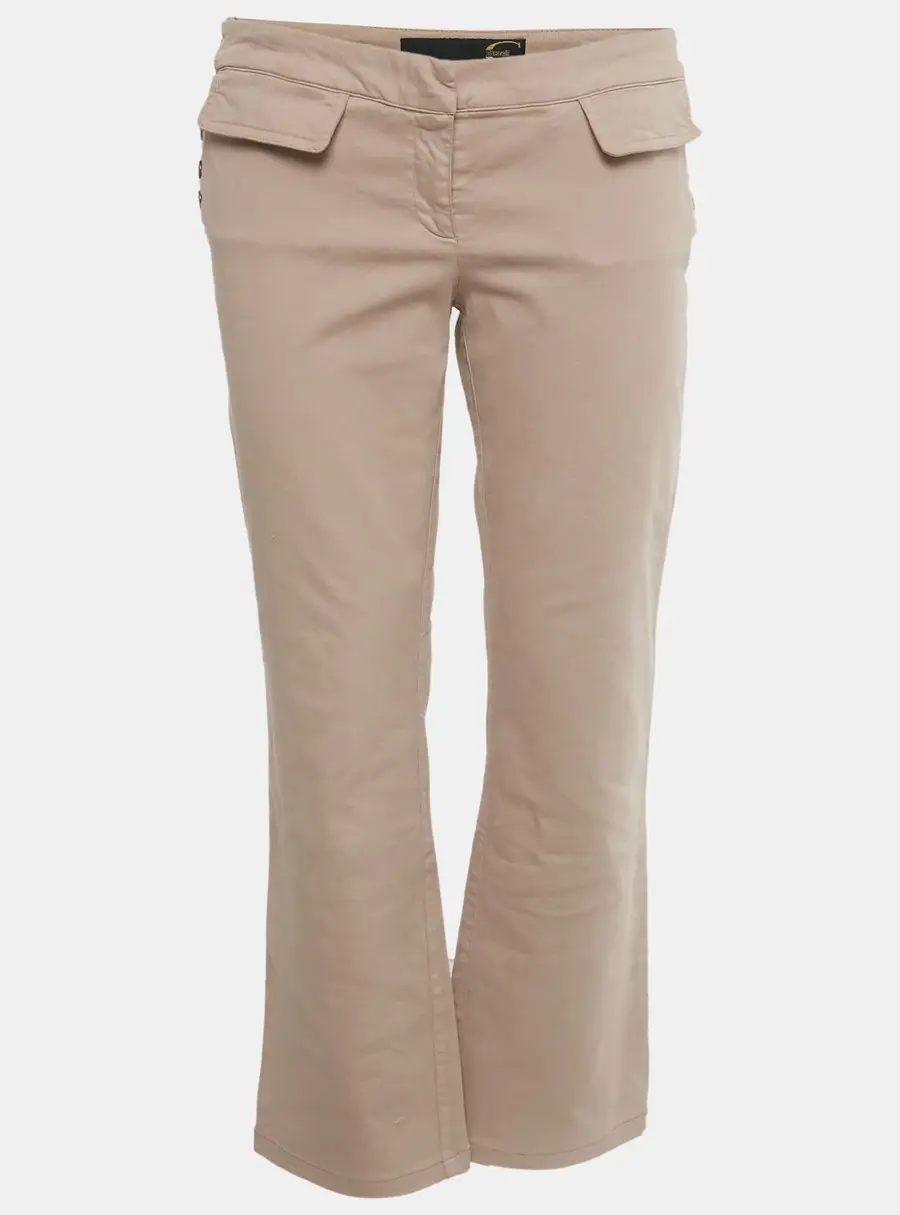 Just Cavalli Pink Cotton Skinny Trousers M