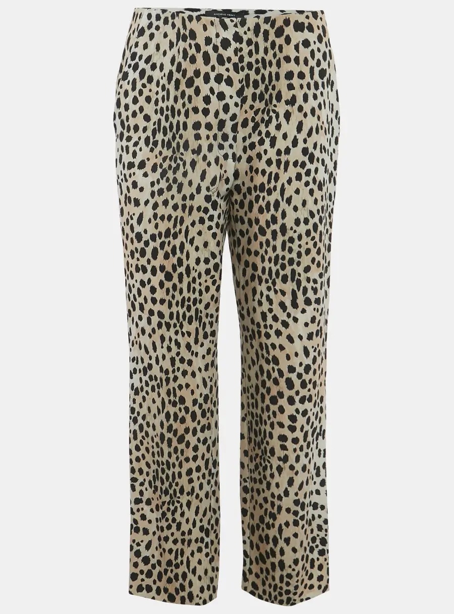 Just Cavalli Black Leopard Jersey Trousers M