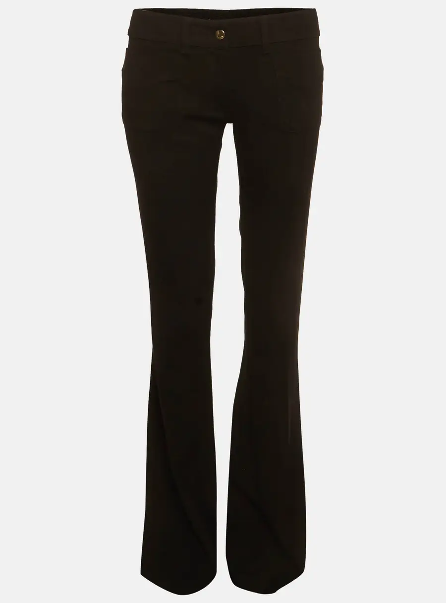 Just Cavalli Black Knit Straight Leg Pants M
