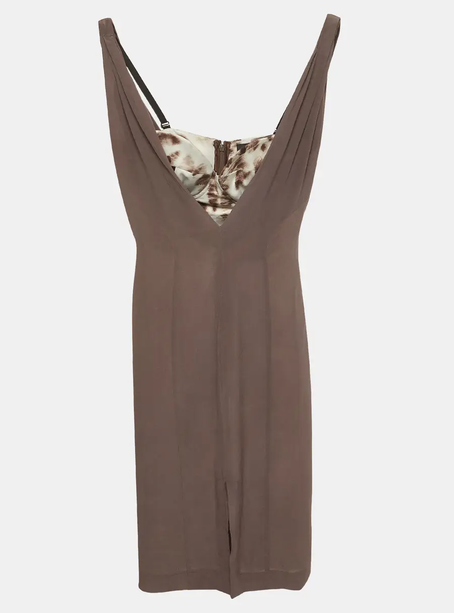 Just Cavalli Purple Printed Crepe Bustier Short Dress S