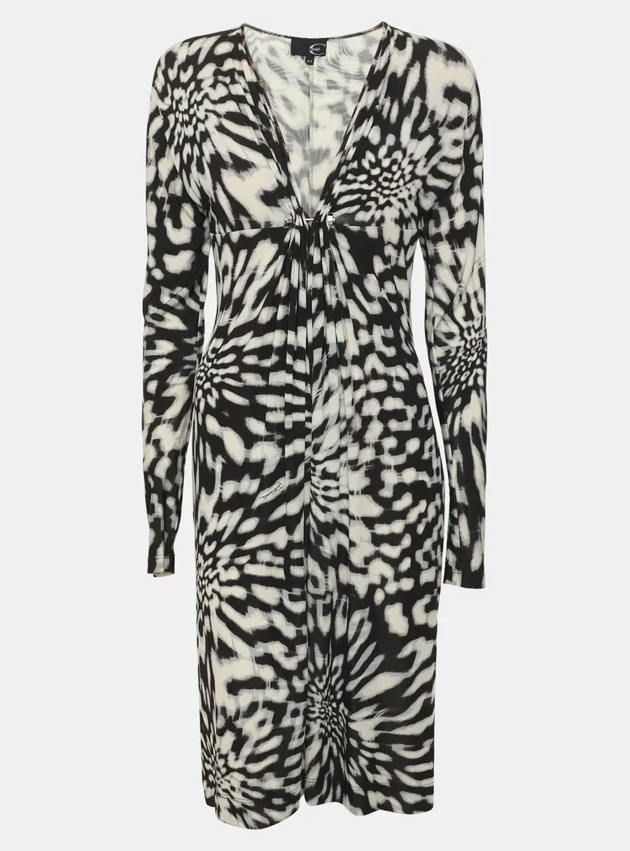 Just Cavalli Multicolor Printed Jersey V Neck Mini Dress M
