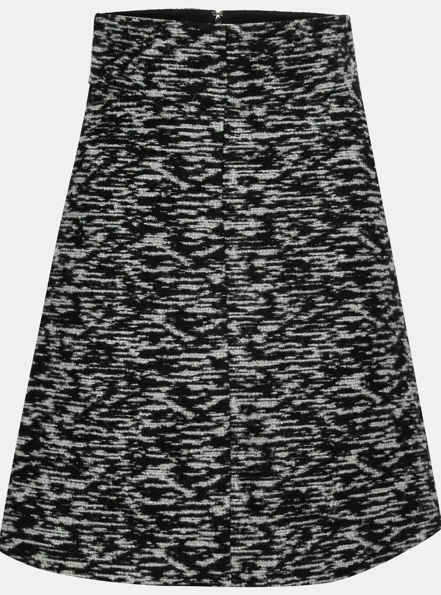 Just Cavalli Monochrome Tweed A-Line Skirt S