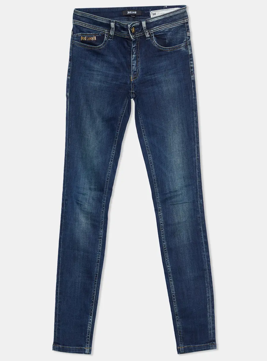 Just Cavalli Navy Blue Stretch Denim Skinny Leg Jeans S