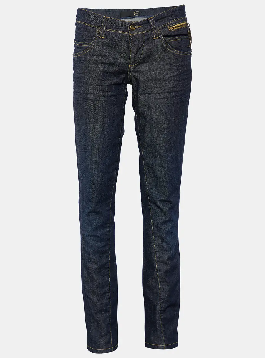 Just Cavalli Navy Blue Denim Tapered Leg Jeans M Waist 34"