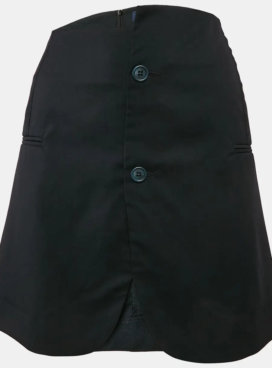 Jacquemus Navy Blue Gabardine Mini Skirt M