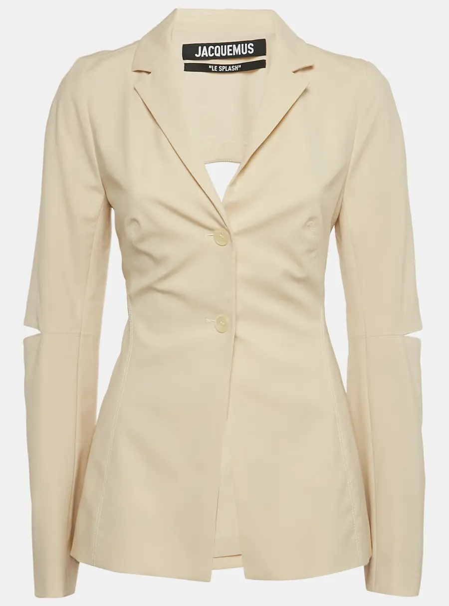 Jacquemus Beige Wool Cut-Out Blazer S