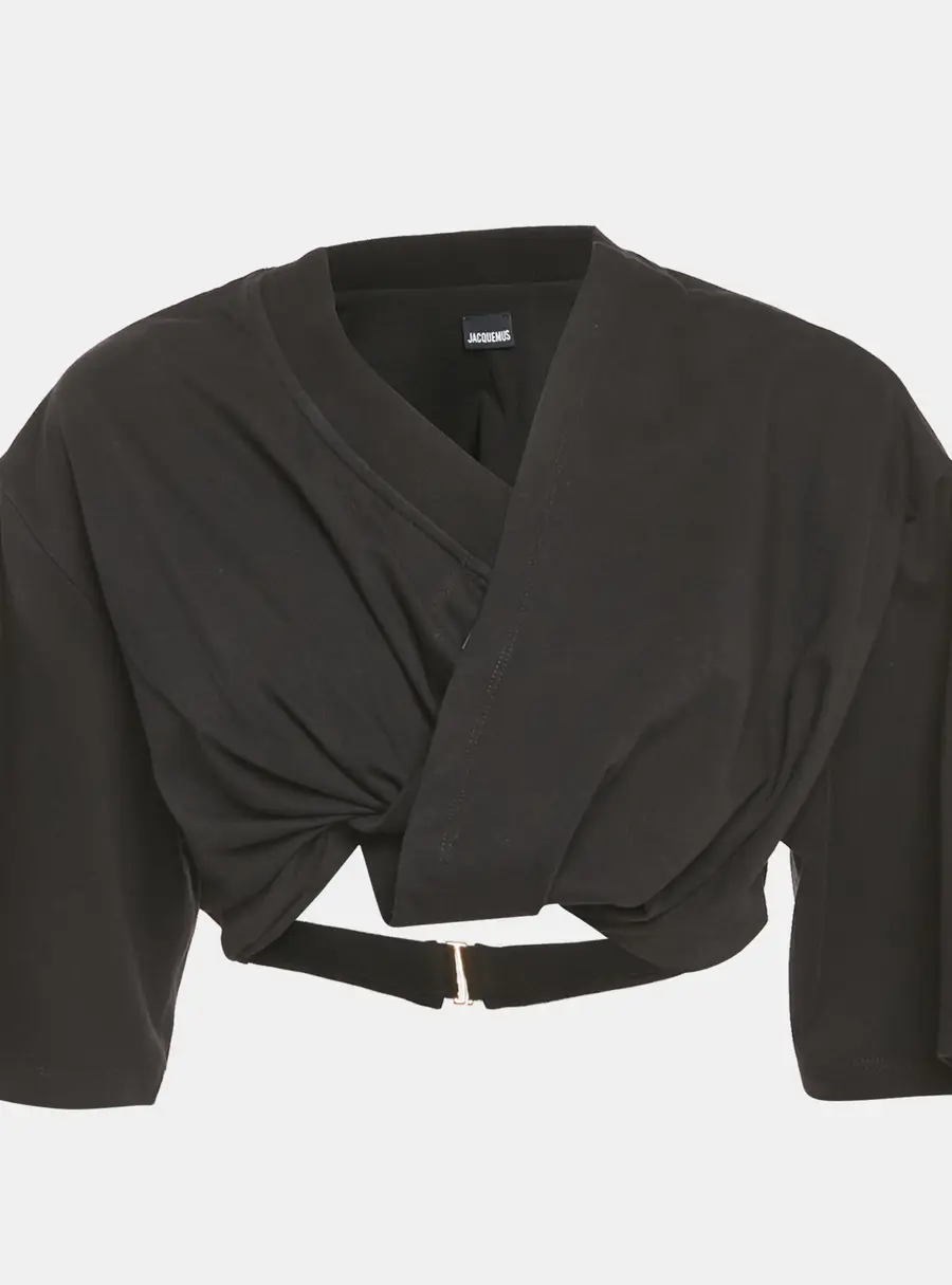 Jacquemus Black Lo Bahia Court Cotton T-Shirt M