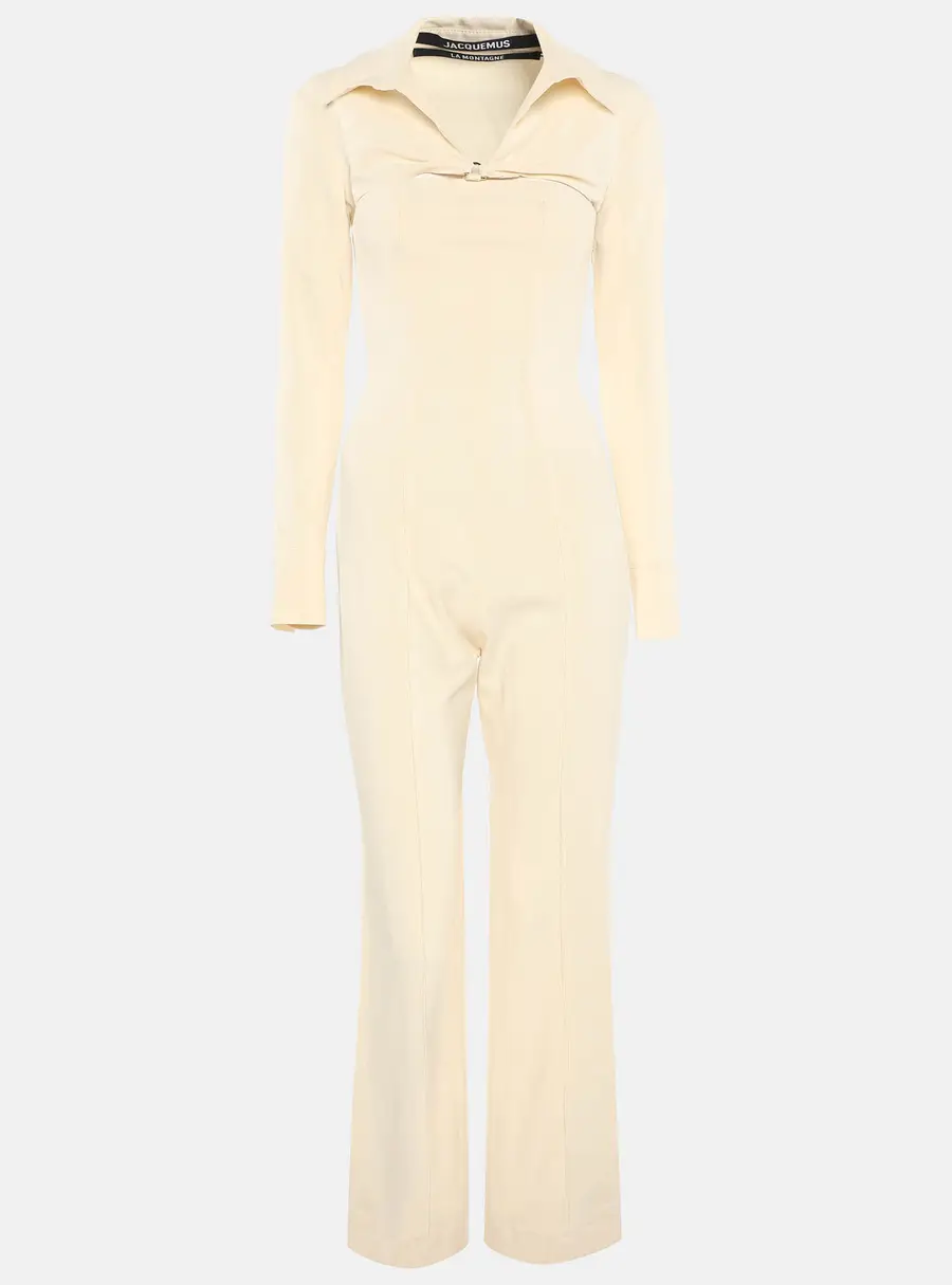Jacquemus Beige Gabardine Cut-Out La Montagne Overall XS
