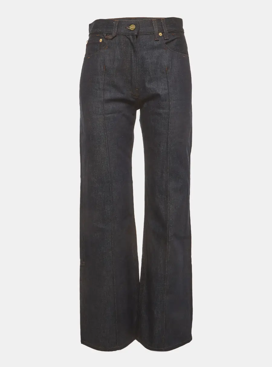 Jacquemus Blue Denim Le de N&icirc;mes Bordado Jeans M/Waist 28"