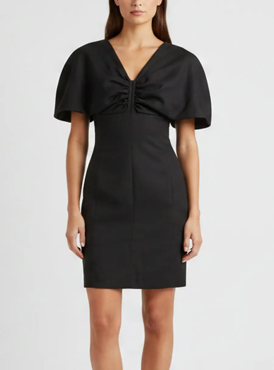 Jacquemus Black Wool La Robe Gitan Mini Dress S