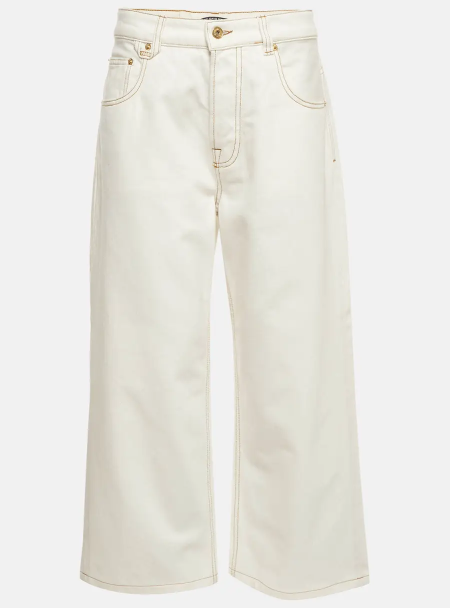 Jacquemus White Denim Wide Leg Le de-N&icirc;mes Jeans S/Waist 30"