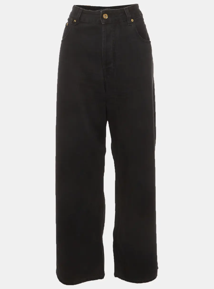 Jacquemus Black Denim Wide Leg de-Nimes Jeans L /Waist 33"