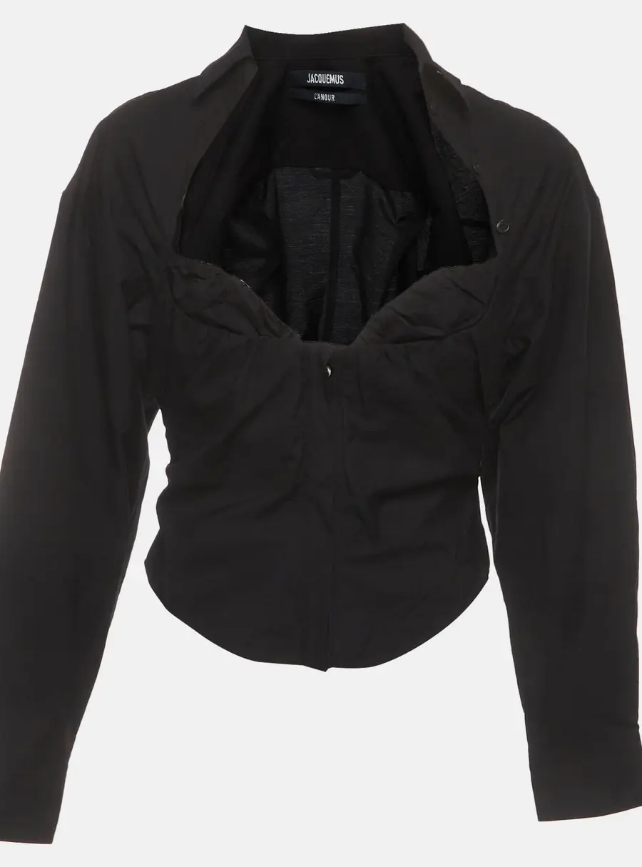 Jacquemus Black Poplin L'Amour Button Up Blouse M