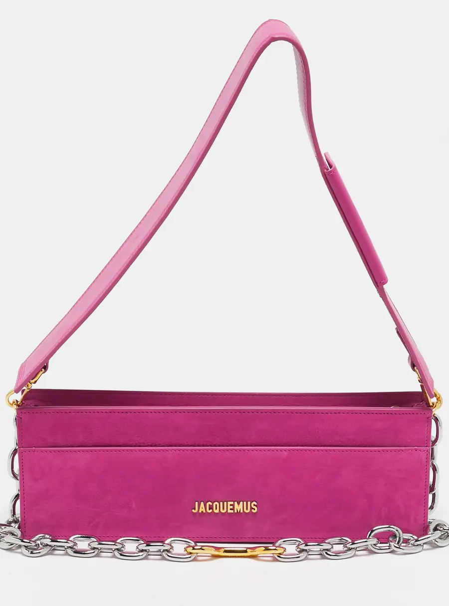 Jacquemus Le Ciuciu Pink Nubuck Leather Shoulder Bags