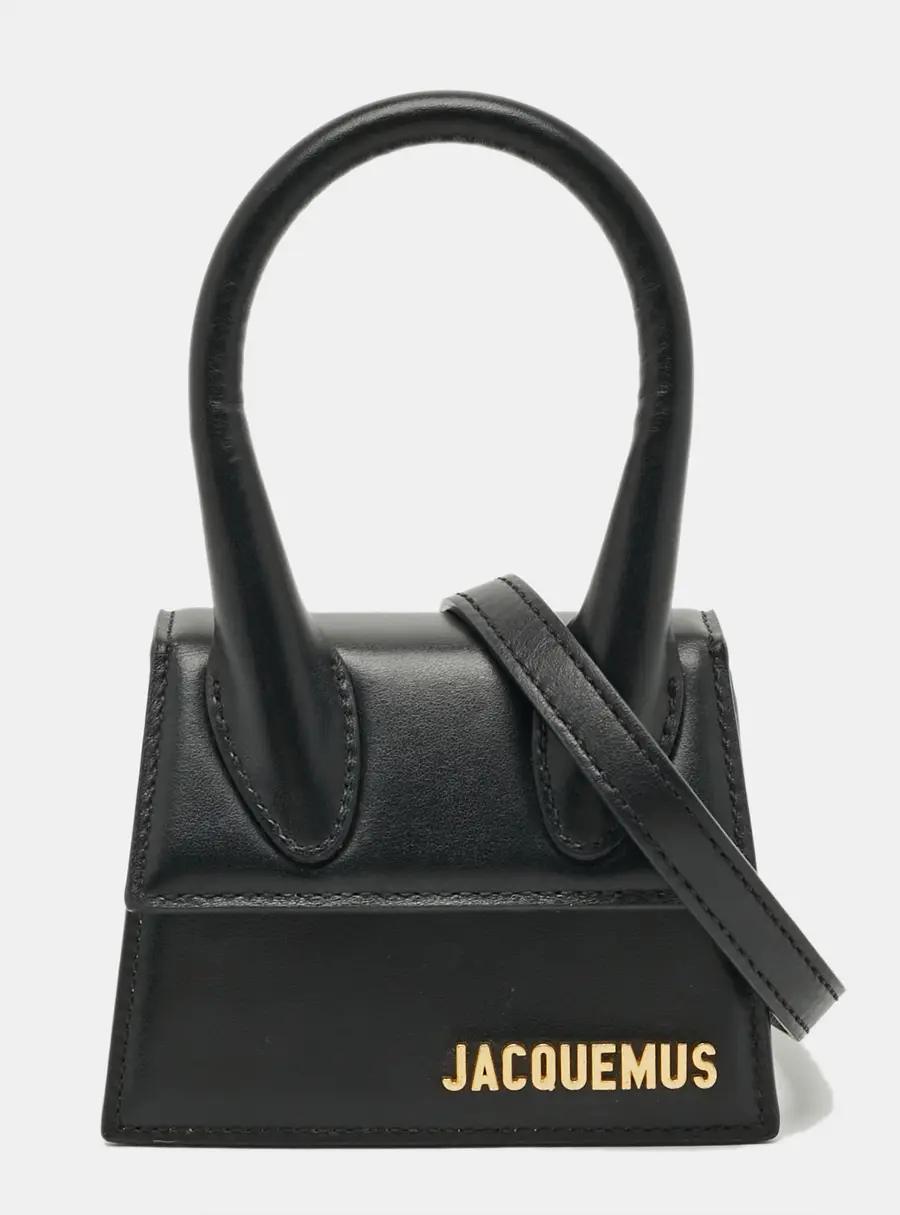 Jacquemus Le Chiquito Mini Black Leather Top Handle Bag