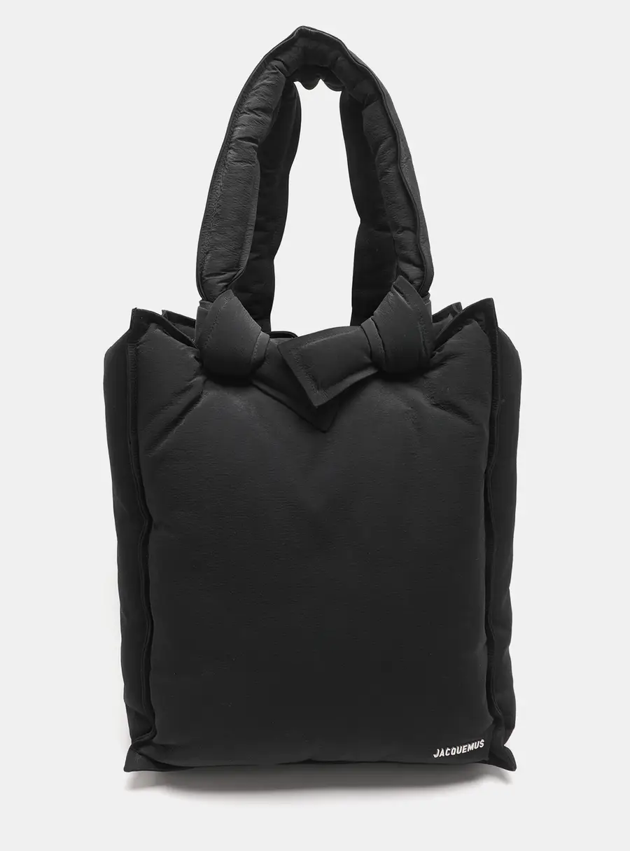 Jacquemus Le Cuscinu Black Padded Nylon Tote