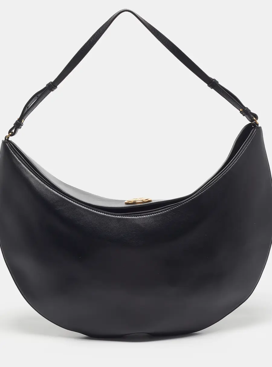 Jacquemus Le Sac Ovalo Black Leather Hobo