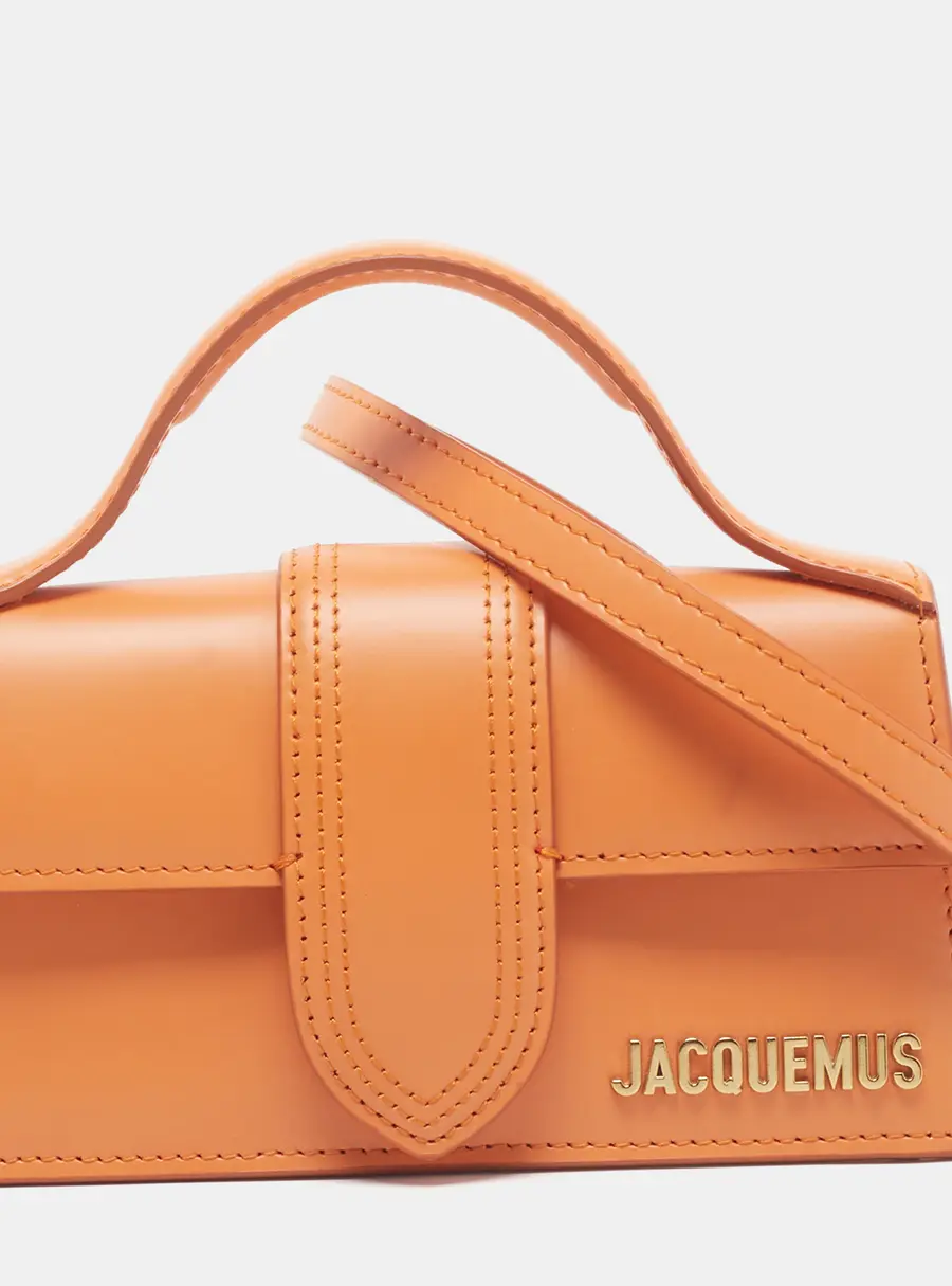 Jacquemus Le Bambino Mini Orange Leather Top Handle Bag