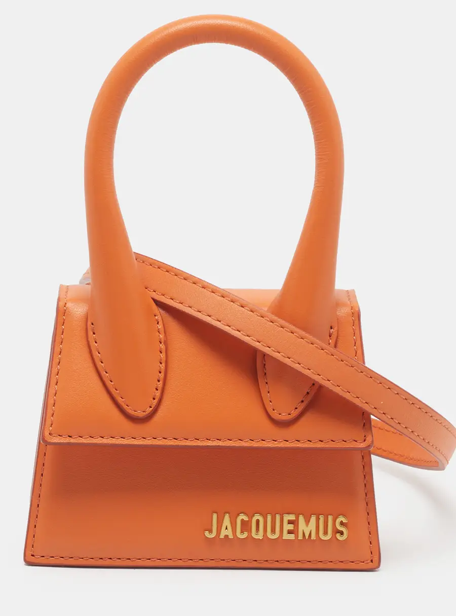 Jacquemus Le Chiquito Mini Orange Leather Top Handle Bag