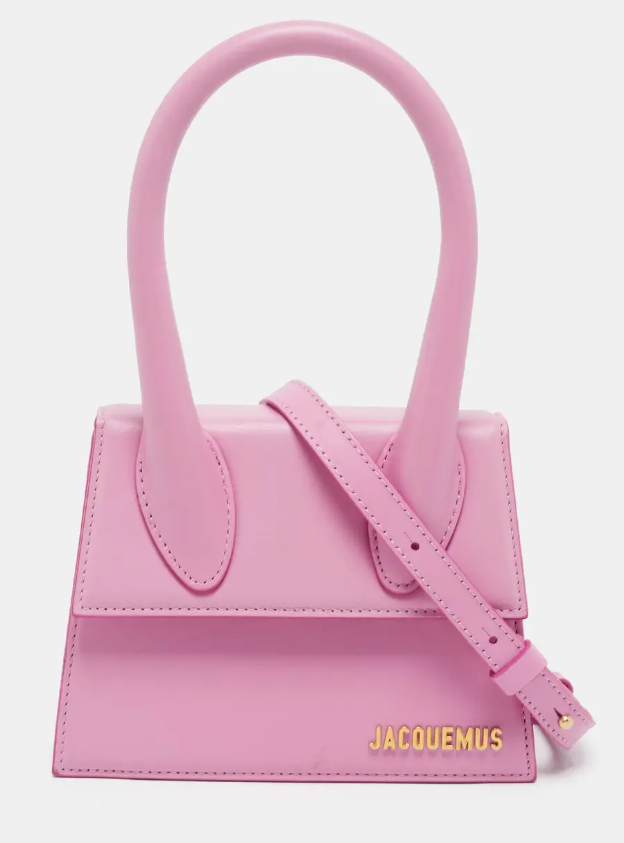 Jacquemus Le Chiquito Moyen Pink Leather Top Handle Bag
