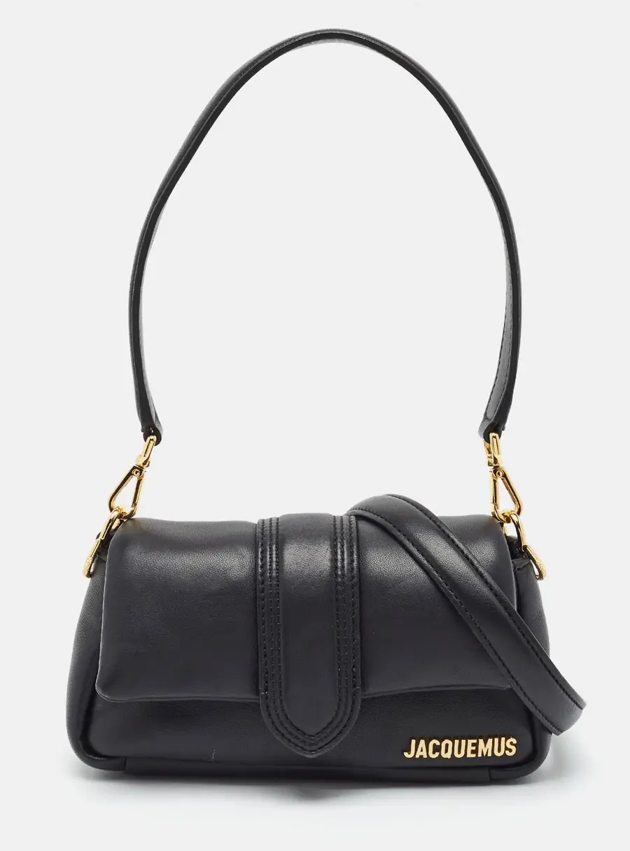 Jacquemus Black Le Petit Bambimou Padded Leather Bag