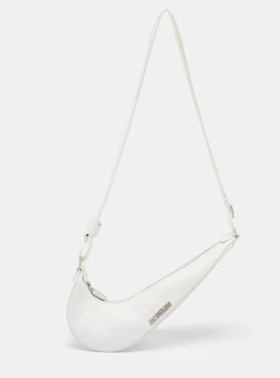 Jacquemus x Nike Le Sac Swoosh White Leather Shoulder Bag