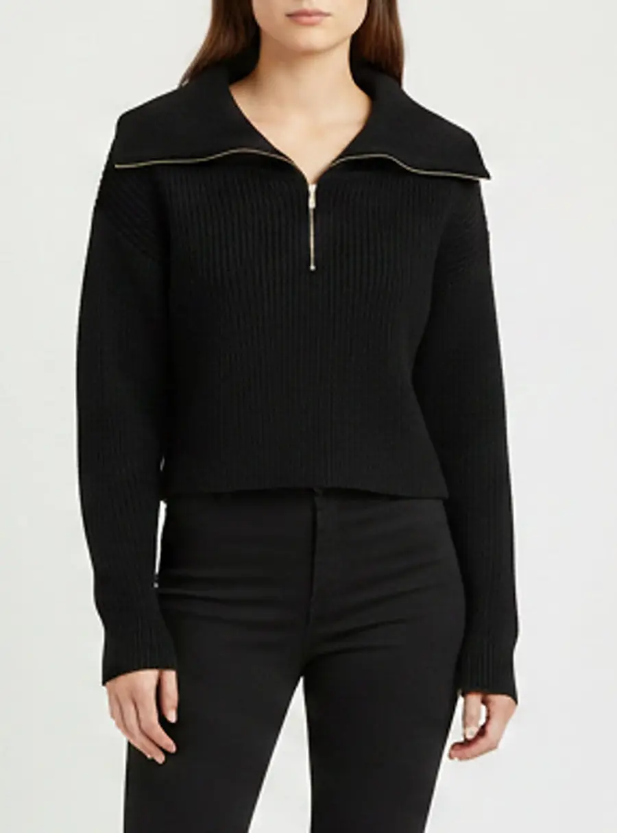 Jacquemus Black Rib Knit Wool La Maille Risoul Sweater S