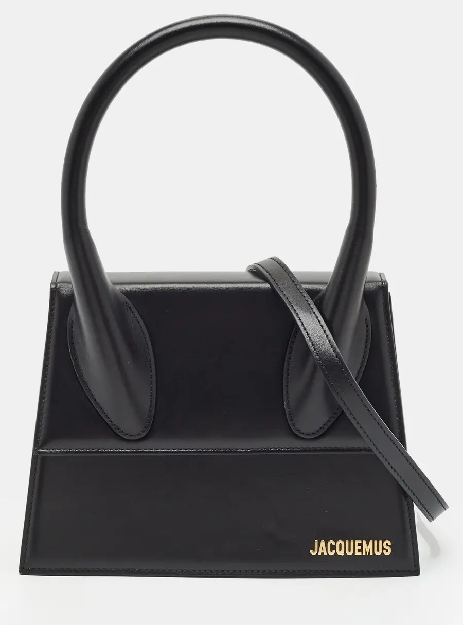 Jacquemus Le Chiquito Grand Black Leather Top Handle Bag
