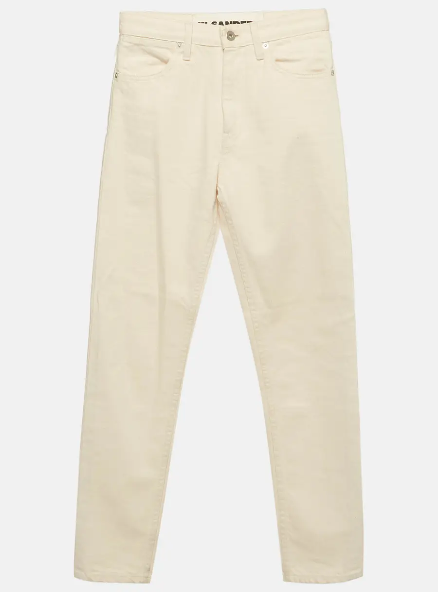 Jil Sander Beige Cotton Drill Jeans S/Waist 25"