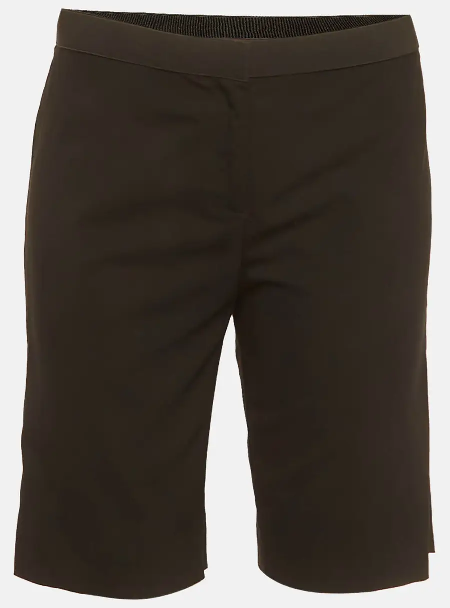 Jil Sander Navy Black Wool Blend Regular Fit Shorts M