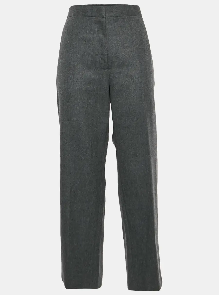 Jil Sander Grey Wool Straight Fit Trouser L