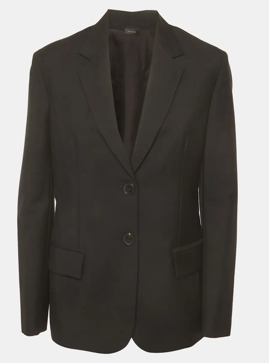 Jil Sander Black Wool Blend Single Breasted Blazer M