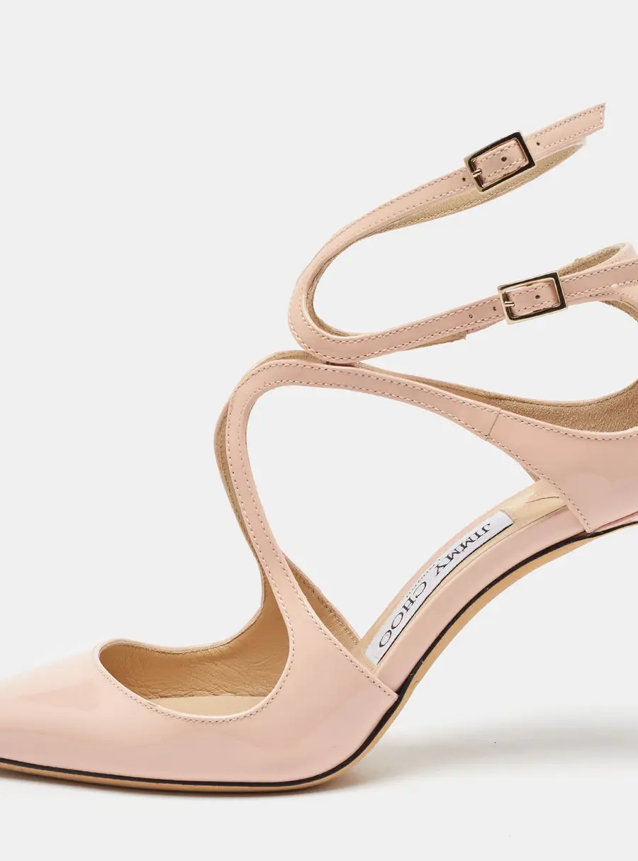 Jimmy Choo Light Pink Patent Leather Lancer Pumps Size 36