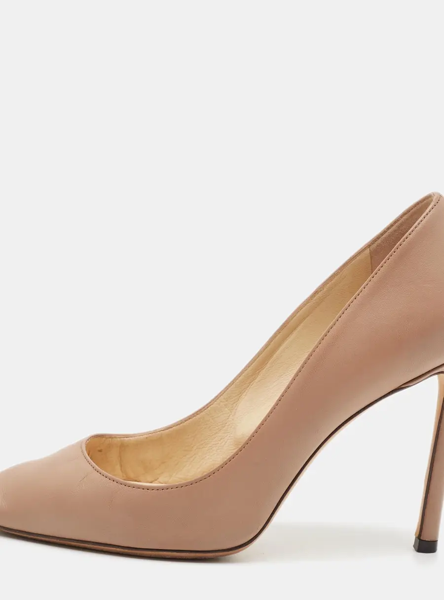 Jimmy Choo Romy Size 36.5 Beige Leather Pumps