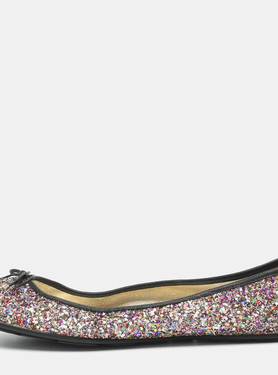 Jimmy Choo Walsh Size 43 Multicolor Glitter Ballet Flats