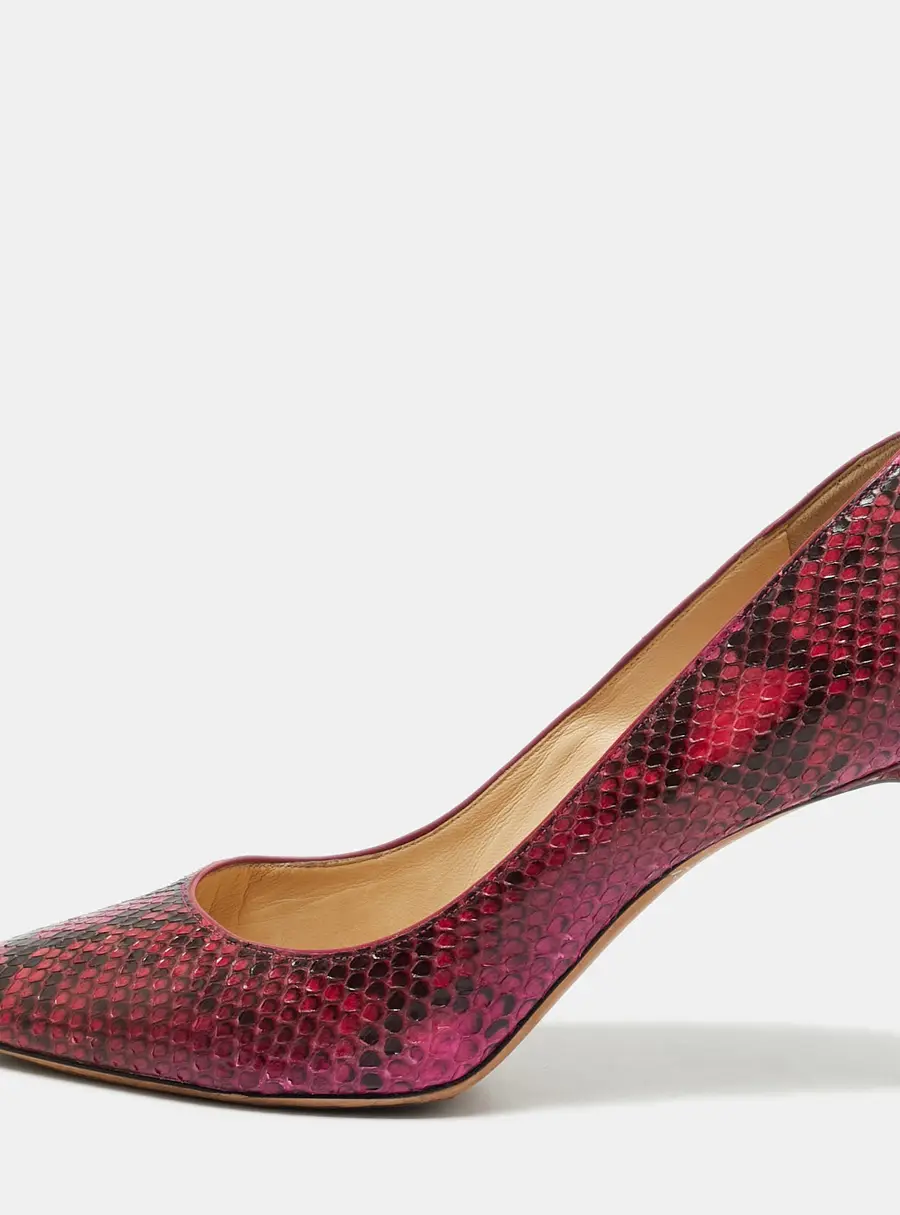 Jimmy Choo Romy Size 40 Two Tone Python Leather Pumps