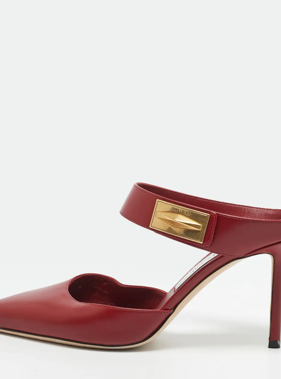 Jimmy Choo Smokey Size 39 Red Leather Mules